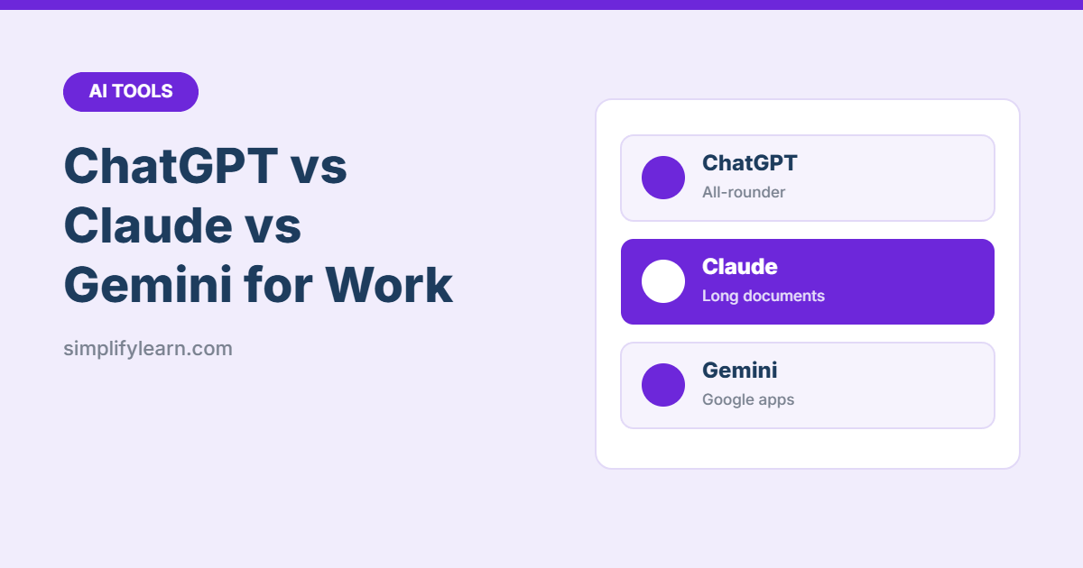 ChatGPT vs Claude vs Gemini: Which AI Is Best for Work?