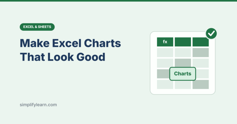 Spreadsheet illustration for an Excel charts tutorial