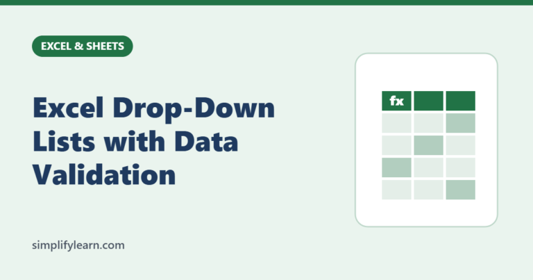Excel Drop-Down Lists with Data Validation
