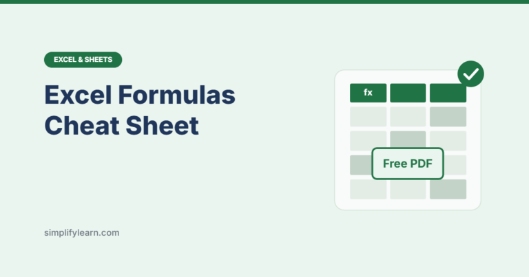 Excel Formulas Cheat Sheet
