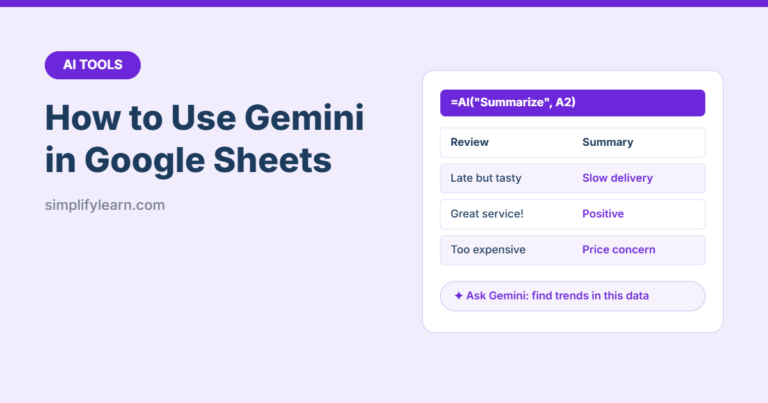 How to Use Gemini in Google Sheets (Formulas, Tables and the AI Function)