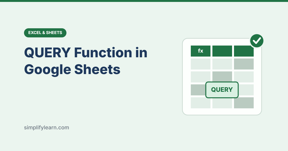Spreadsheet illustration for the Google Sheets QUERY function