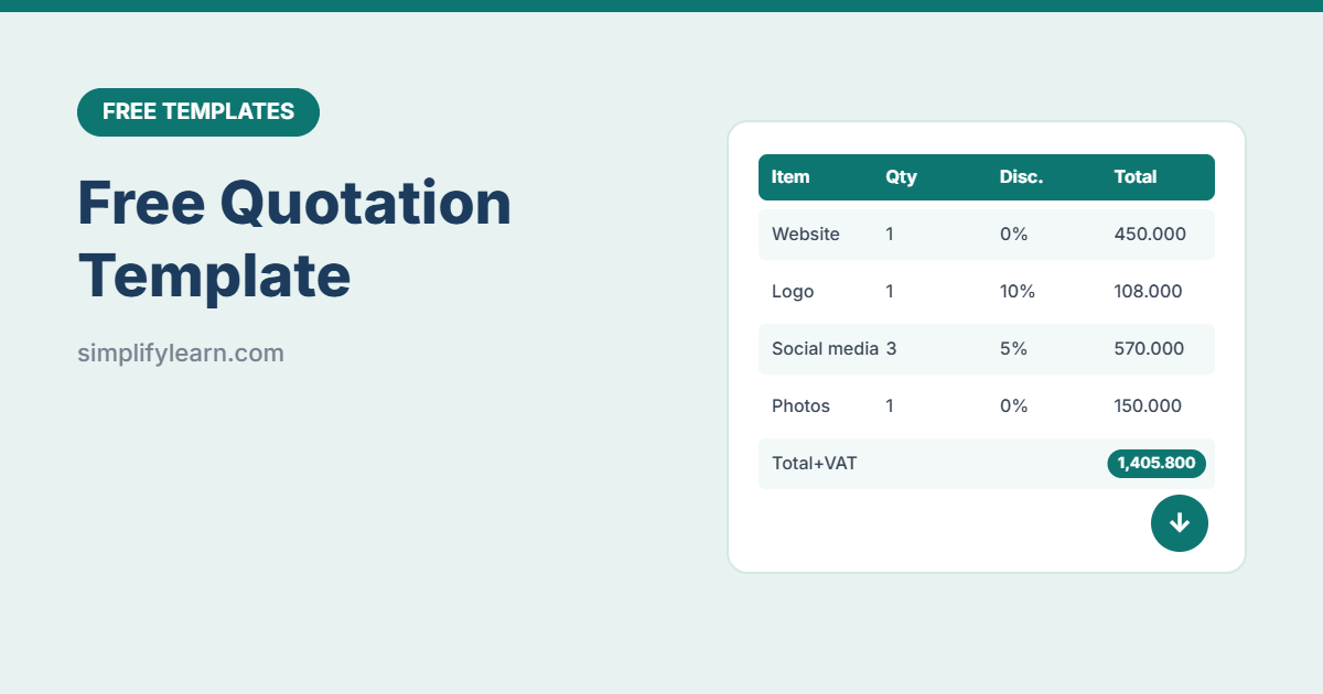 Free Quotation Template (Excel and Google Sheets)