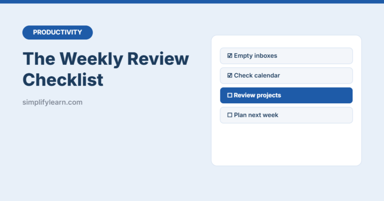 The Weekly Review: A 30-Minute Checklist to Plan Your Week